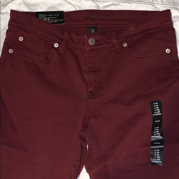 Gap Maroon Jean Leggings - Picture 2 of 3